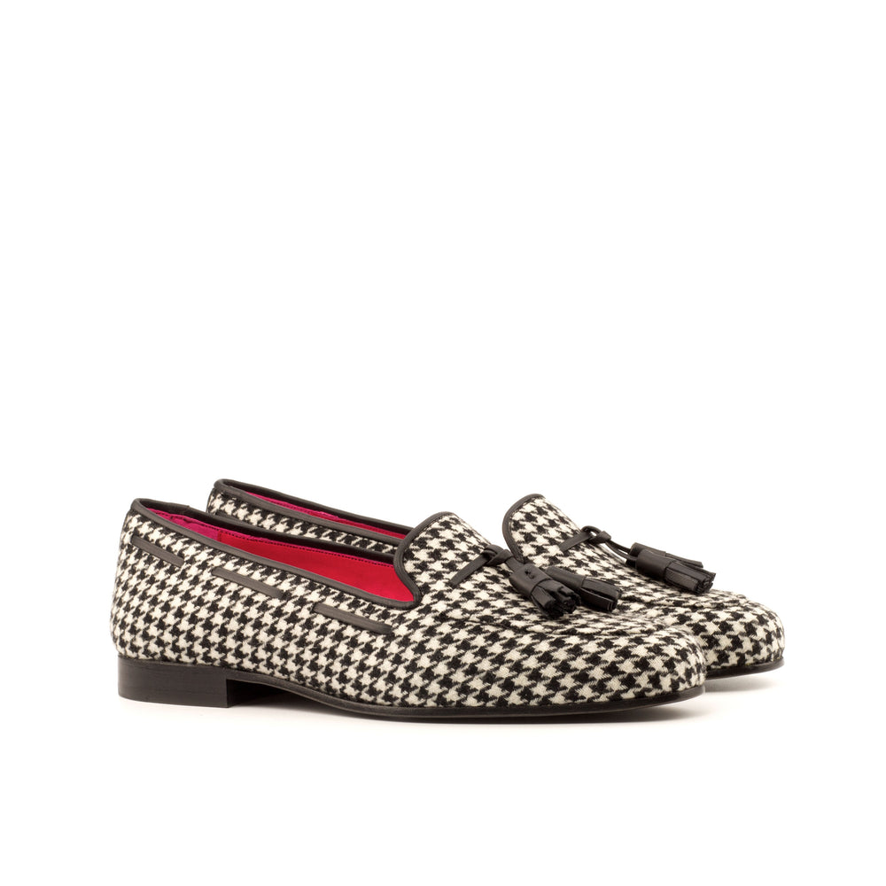 Houndstooth Black & White Audrey Slipper