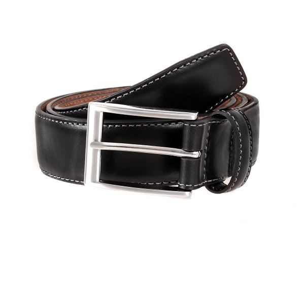 Mens Dents Black Full Grain Leather Belt