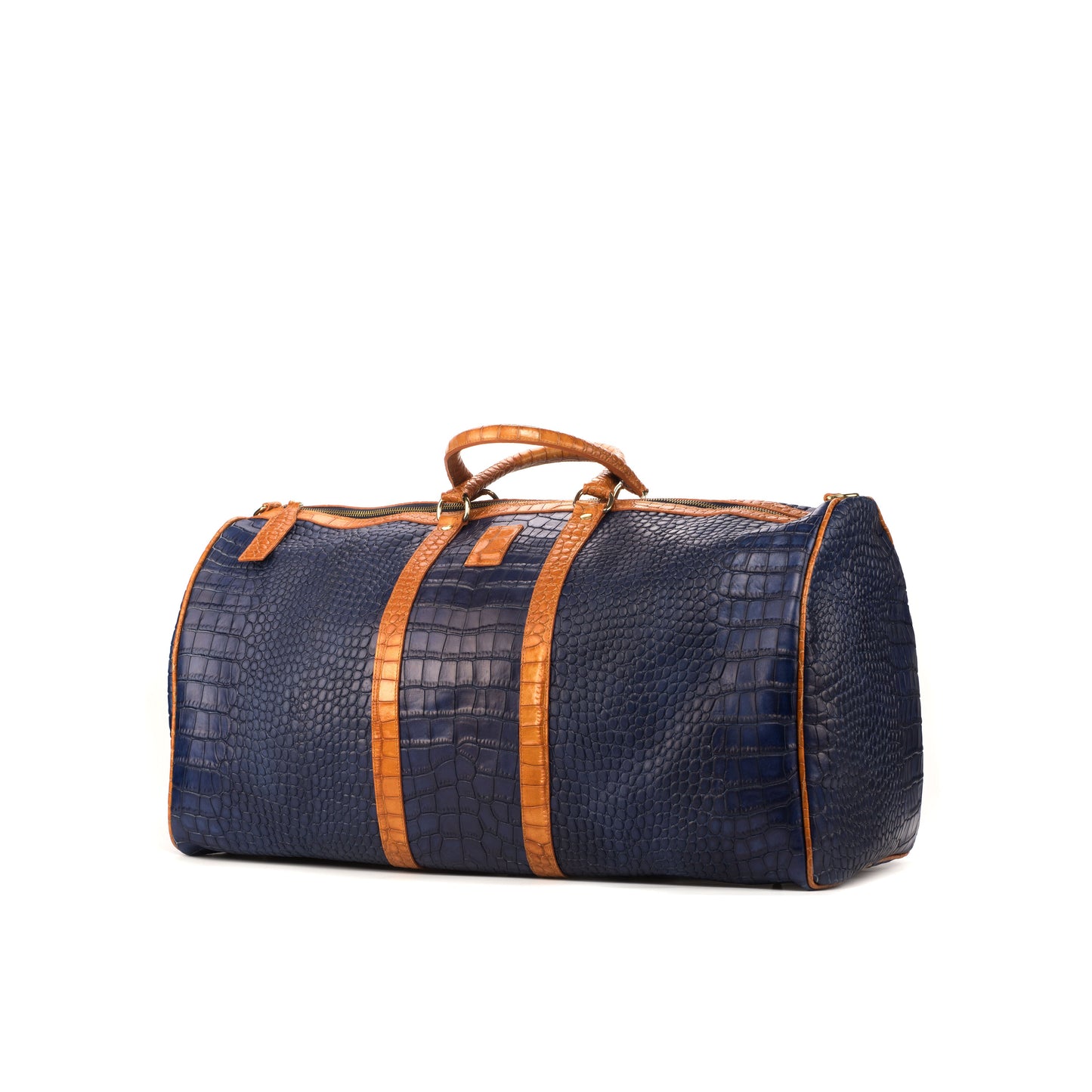 
                  
                    Navy Painted Croco Duffle Bag
                  
                
