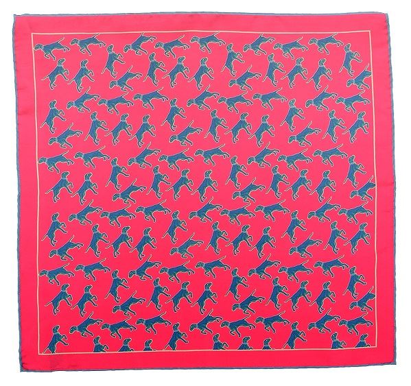 
                  
                    Pink Dog Print Silk Pocket Square
                  
                