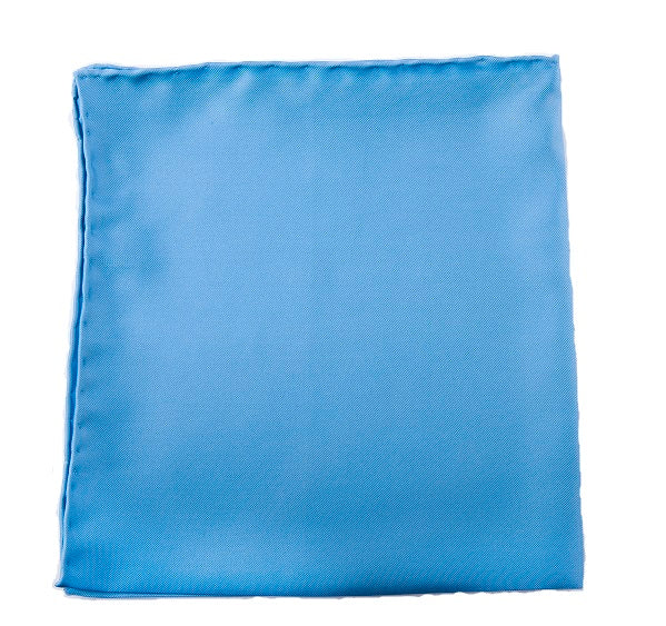 Plain Sky Silk Pocket Square