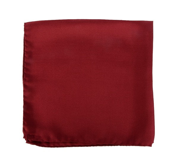 Plain Red Silk Pocket Square