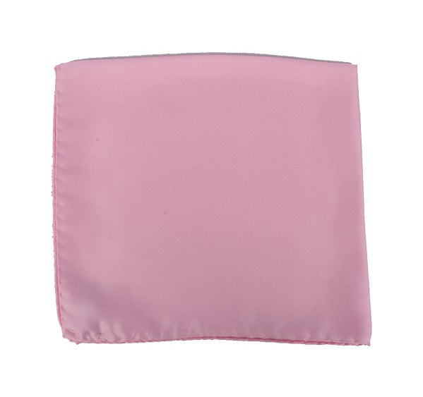 Plain Pink Silk Pocket Square
