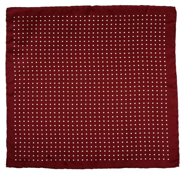 
                  
                    Maroon Spotted Silk Pocket Square
                  
                