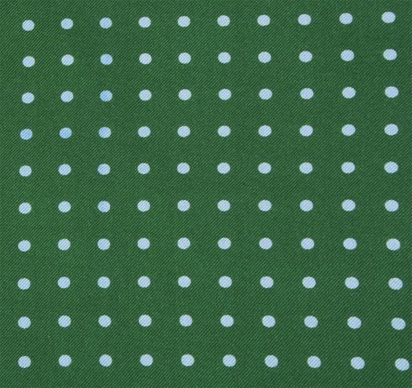 
                  
                    Green Spotted Silk Pocket Square
                  
                