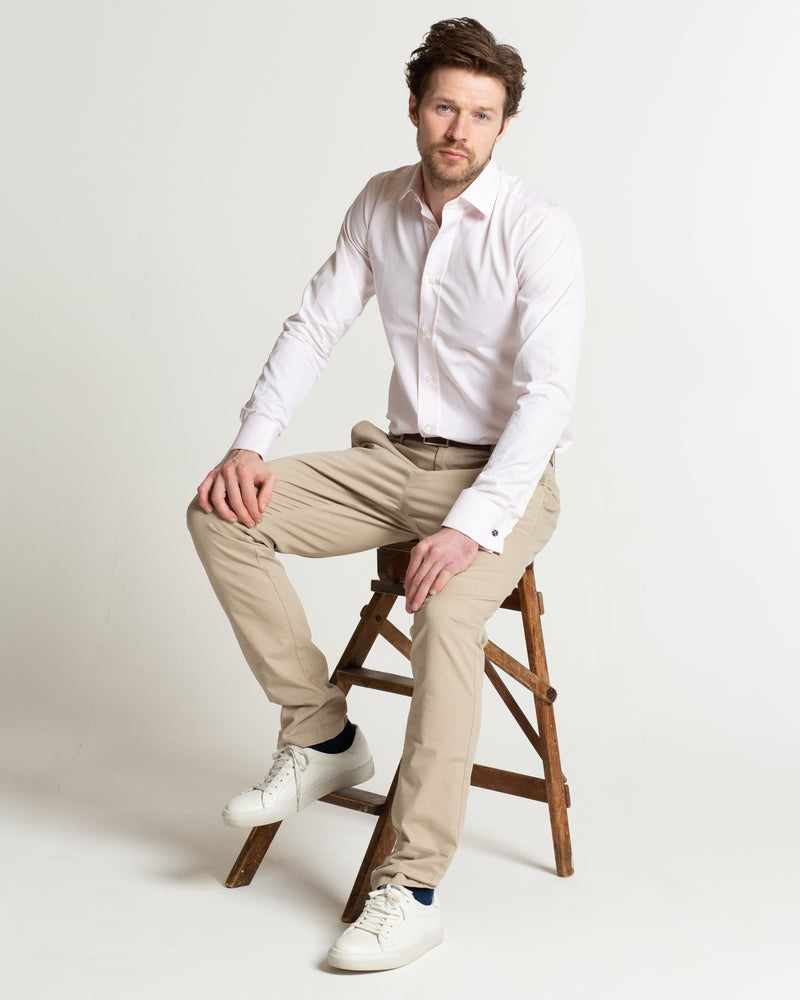 
                  
                    Slim Fit Men's Plain Pink Shirt
                  
                