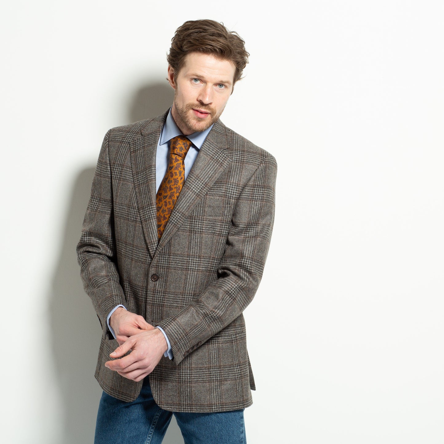 
                  
                    Toby Luper Signature Collection Brown & Grey Glen Check
                  
                