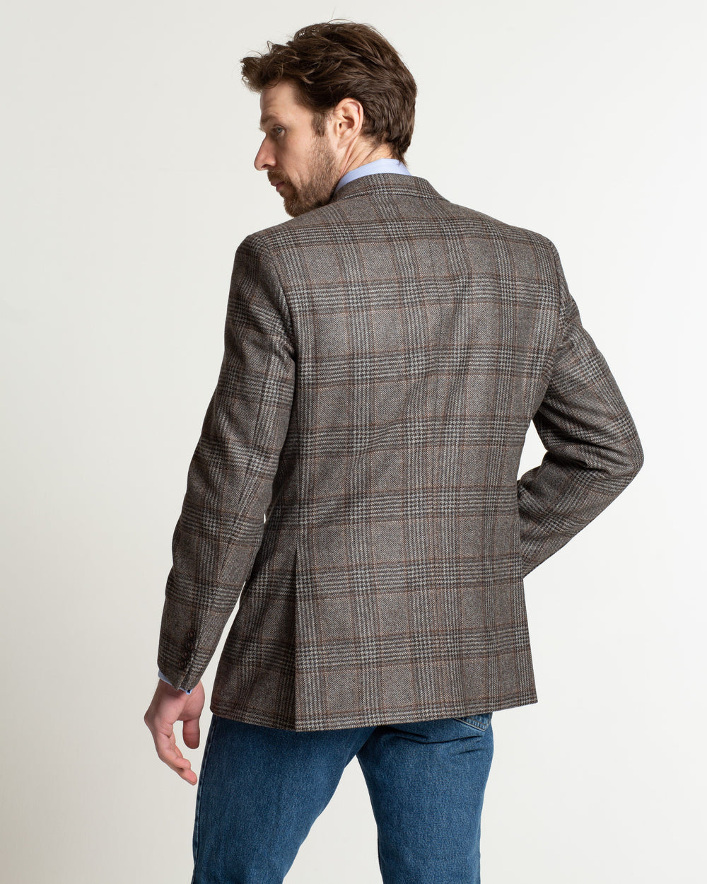 Toby Luper Signature Collection Brown & Grey Glen Check UK