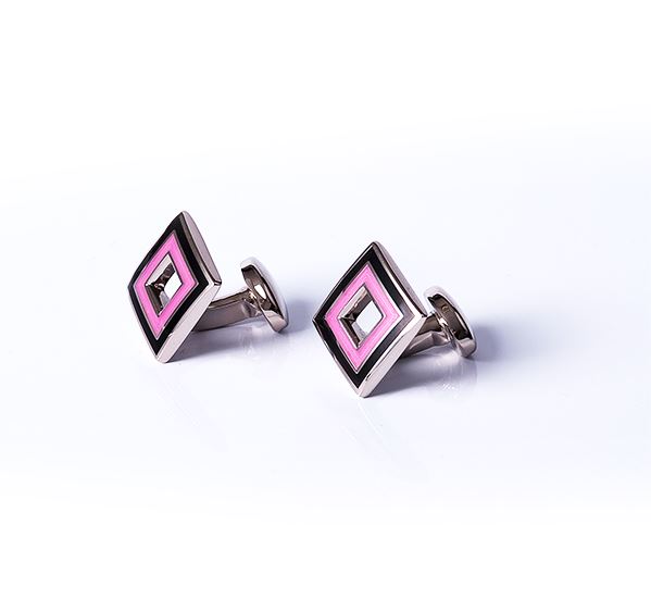 Cut Out Square Base Metal Cufflinks