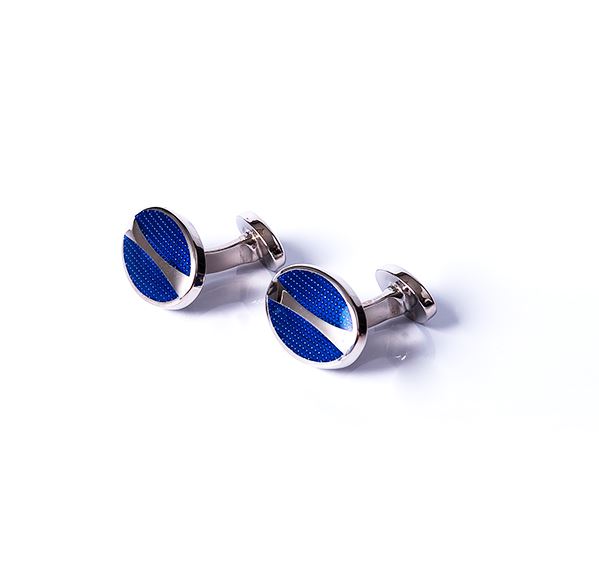 Oval Texture Base Metal Cufflinks