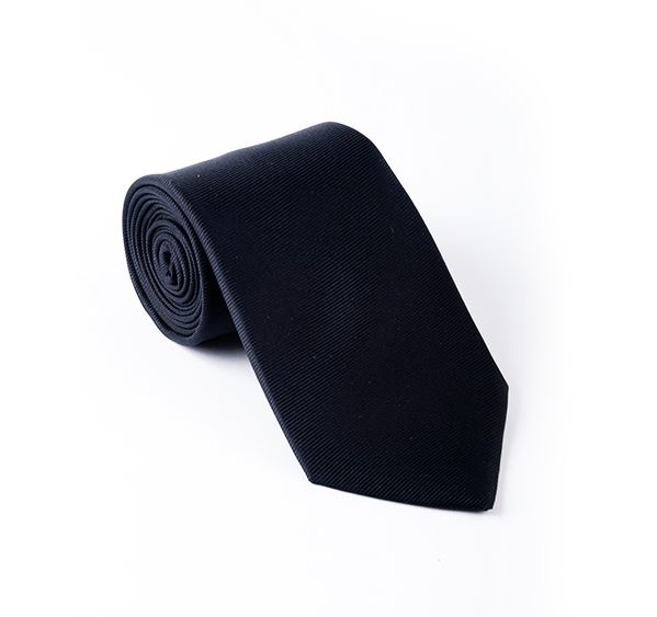 Black Plain Printed Tie