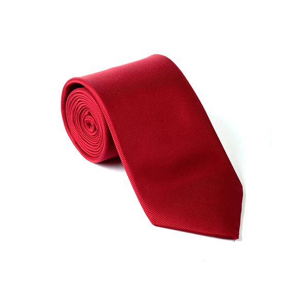 Red Plain Printed Tie