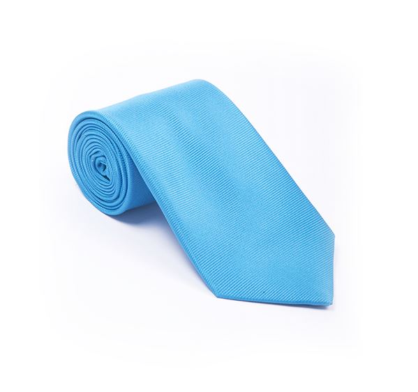 Light Blue Plain Printed Tie