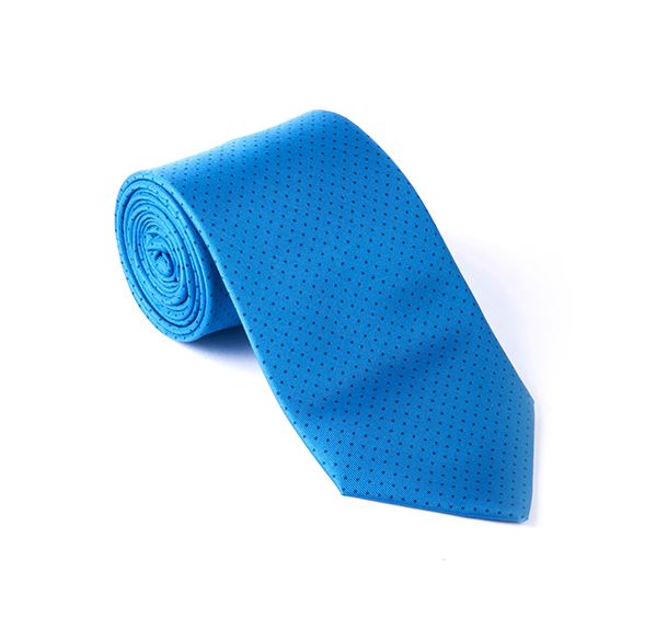 Blue & Black Pin Spot Printed Tie