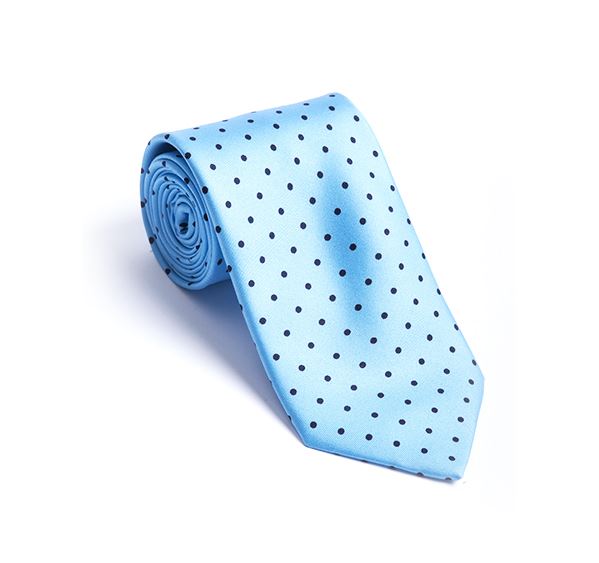 Light Blue Spot Printed Tie