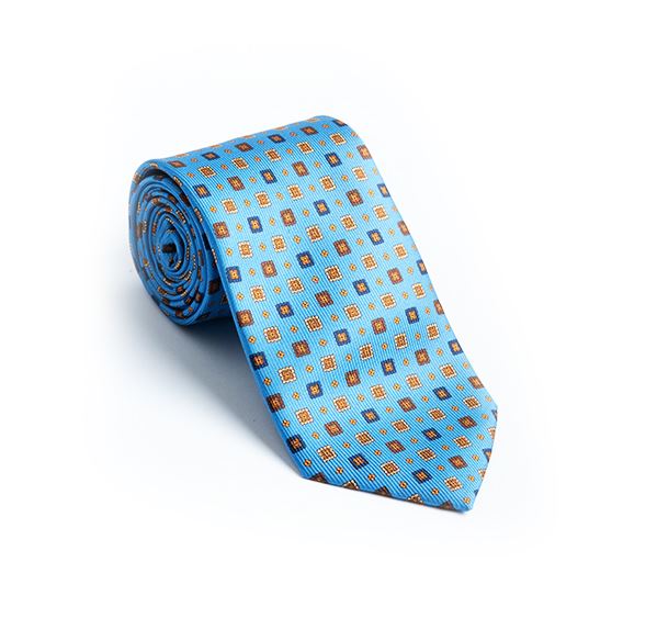 Light Blue Fancy Printed Tie