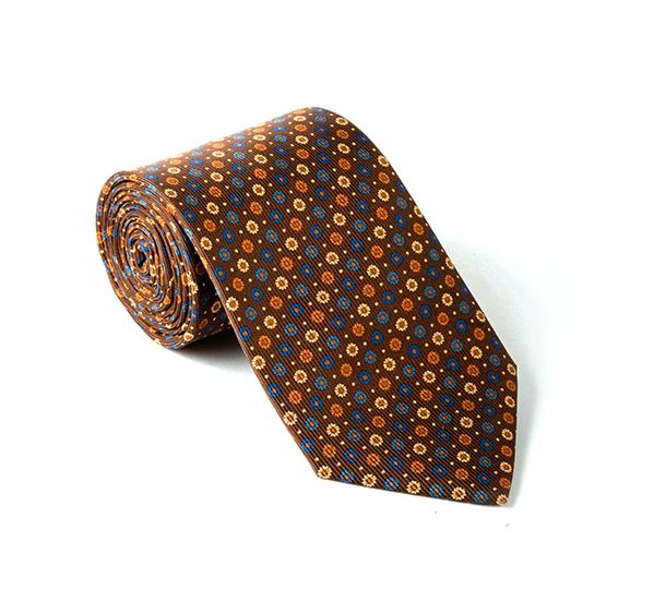 Brown Fancy Printed Tie