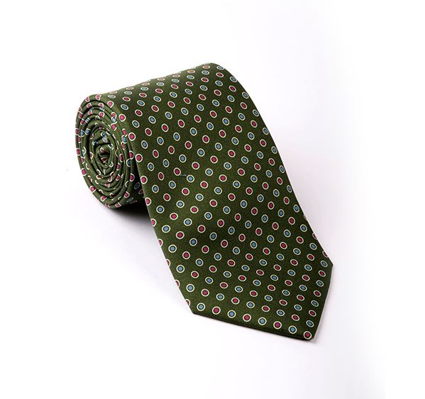Green Fancy Printed Tie