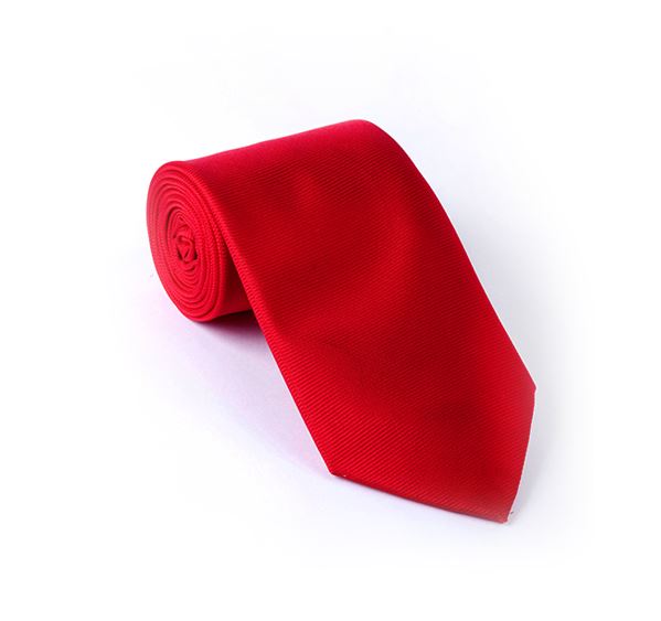 Scarlet Red Plain Printed Tie