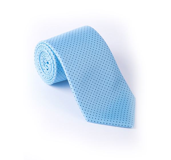 Light Blue Pin Spot Printed Tie