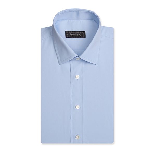 Slim Fit Men's Plain Light Blue Shirt