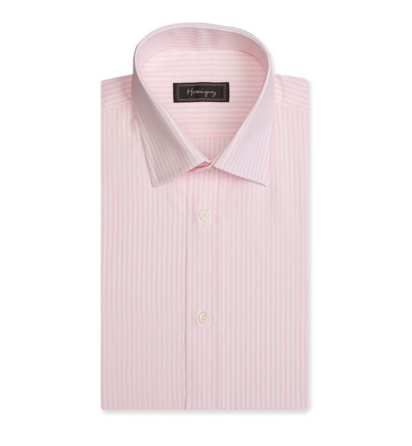 Regular Fit Men's Pink Bengal Stripe Shirt