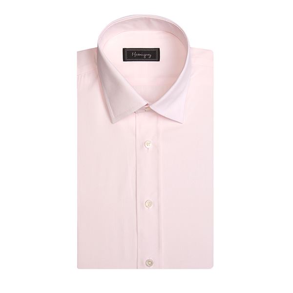 Slim Fit Men's Plain Pink Shirt