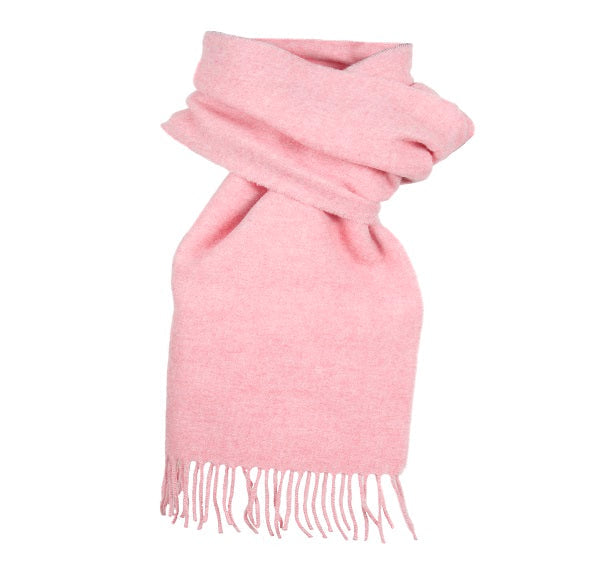 Dents Plain Pink Lambswool Scarf