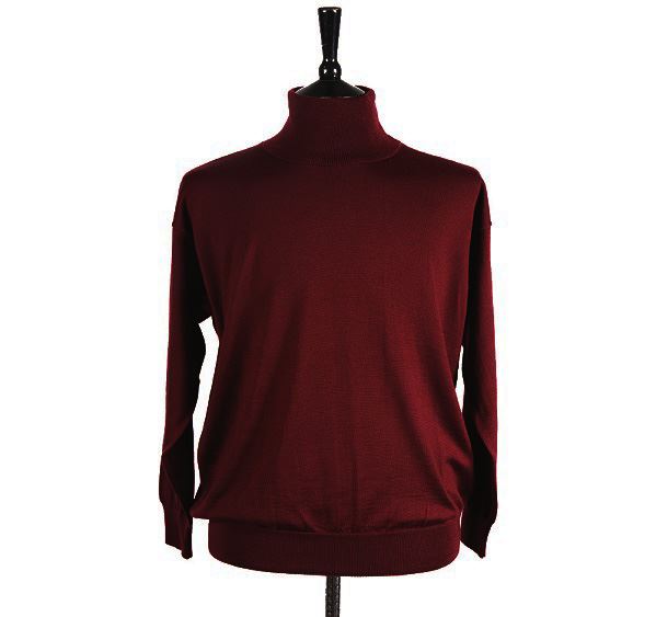 Wine polo neck jumper Clearance