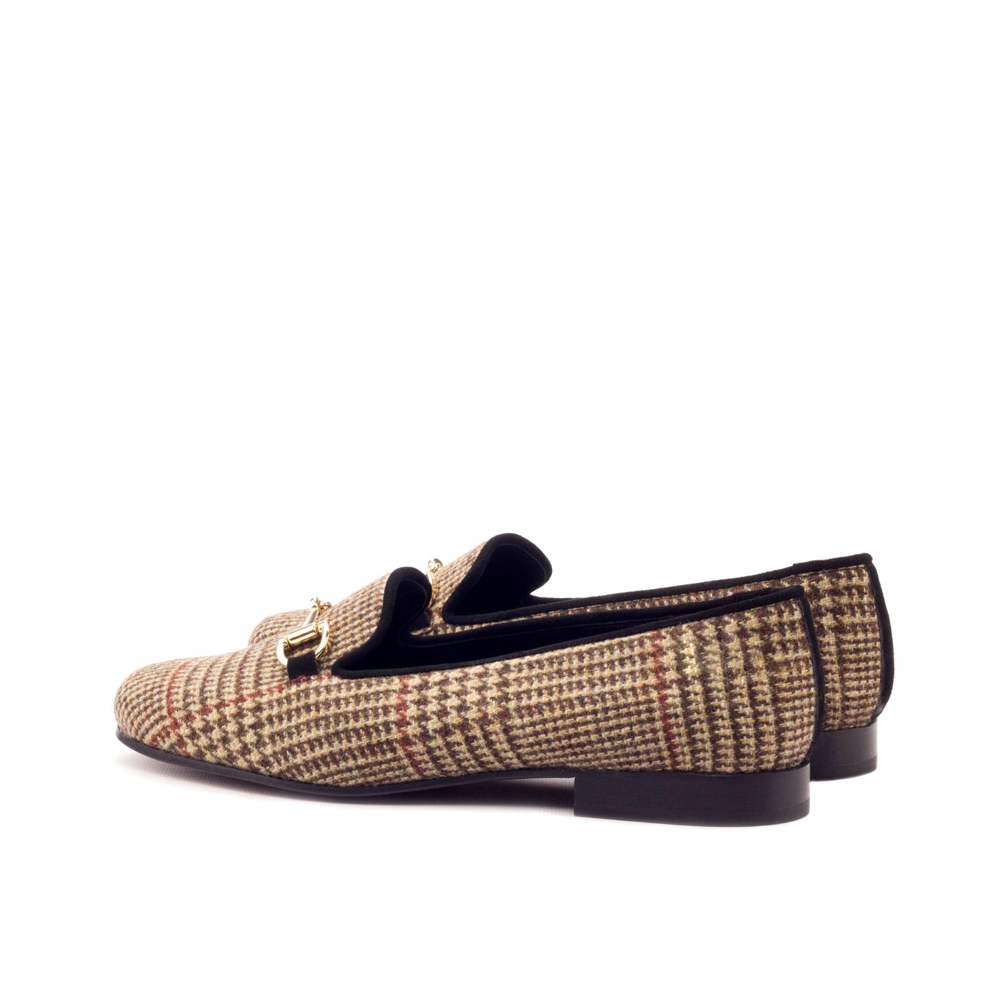
                  
                    Brown Wool Tweed Rose Slipper
                  
                