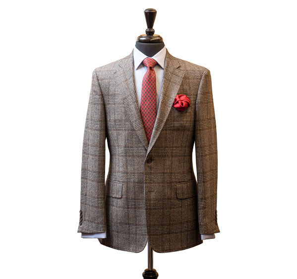 Toby Luper Signature Collection Brown & Grey Glen Check