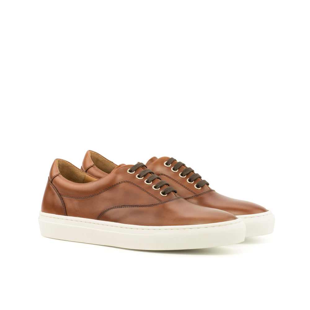 Men's Painted Calf Leather Brown Topsider Trainer