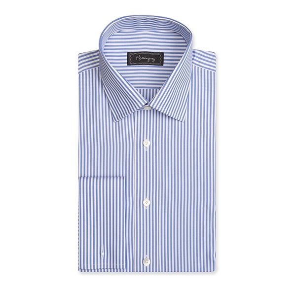Regular Fit Men's Blue Bengal Stripe Shirt