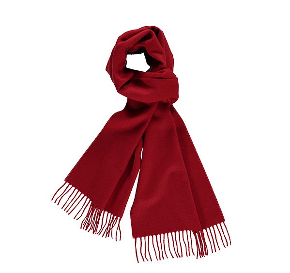 Plain Scarlet Red Cashmere Scarf
