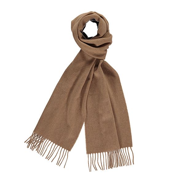 Plain Camel Cashmere Scarf
