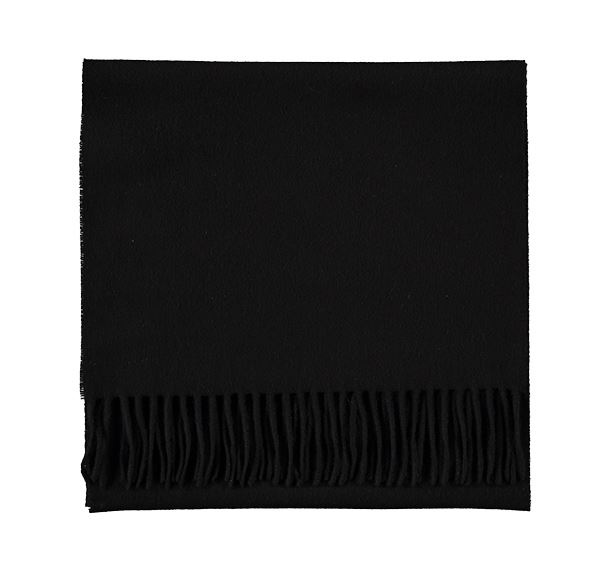 Plain Black Cashmere Scarf
