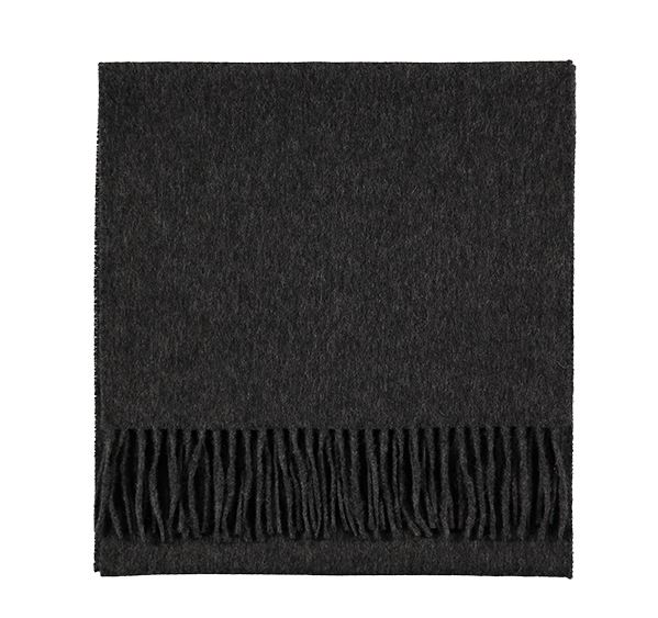 Plain Charcoal Cashmere Scarf