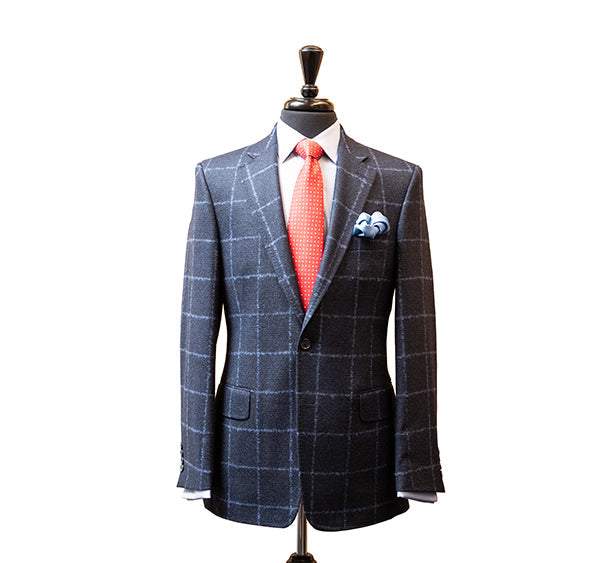 
                  
                    Toby Luper Signature Collection Blue Windowpane Check Tweed
                  
                