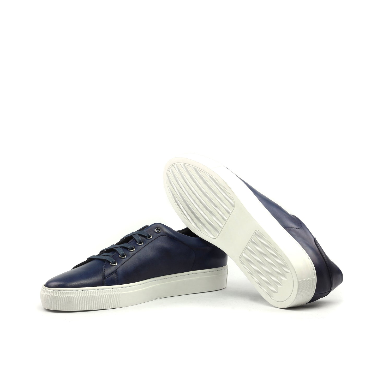 
                  
                    Polished Calf Navy Trainer
                  
                